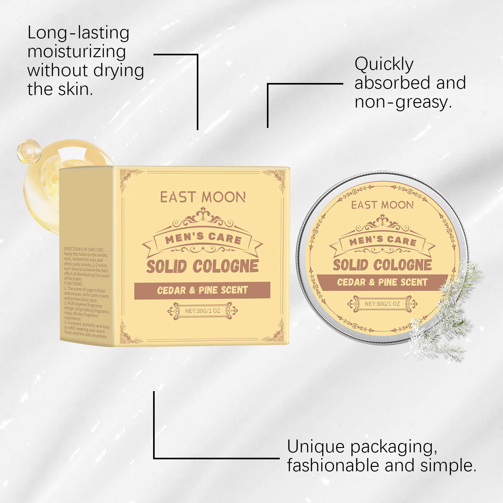 East Moon 30g Cedar Wood Solid - Cologne Solid Balm 评论和价格